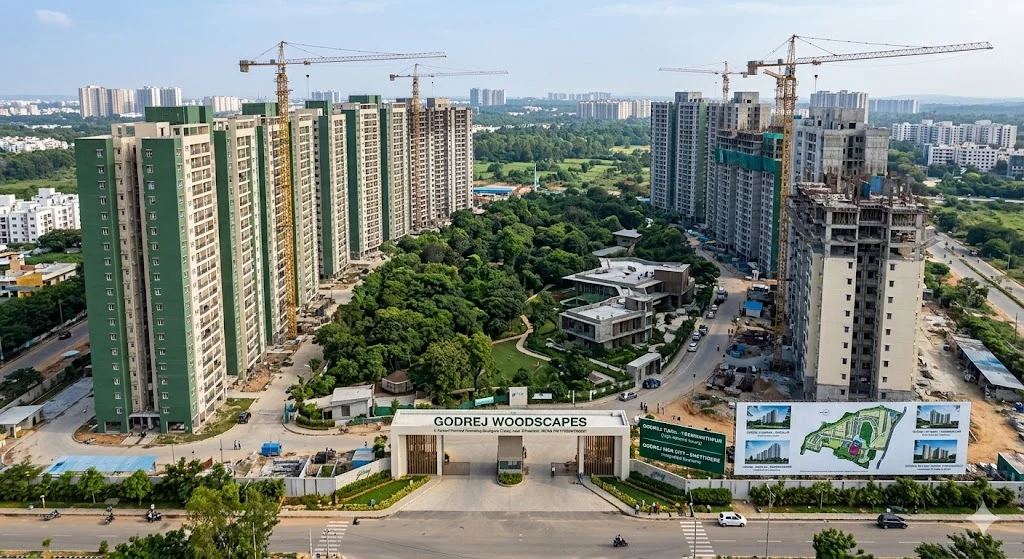 Timeline and map of upcoming Godrej Properties projects in Bangalore, including Godrej Vanantara and new phases in North and East Bangalore.